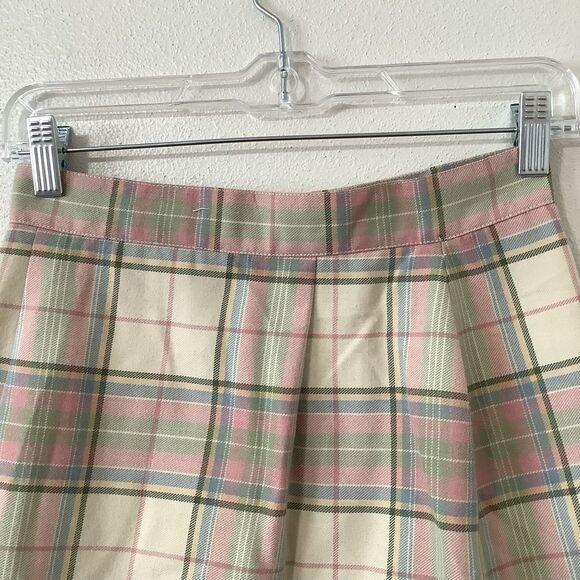Vintage Y2K Preppy Light Academia Old Money Plaid Mini Skirt Sz 6 Autumn Fall - Picture 10 of 15